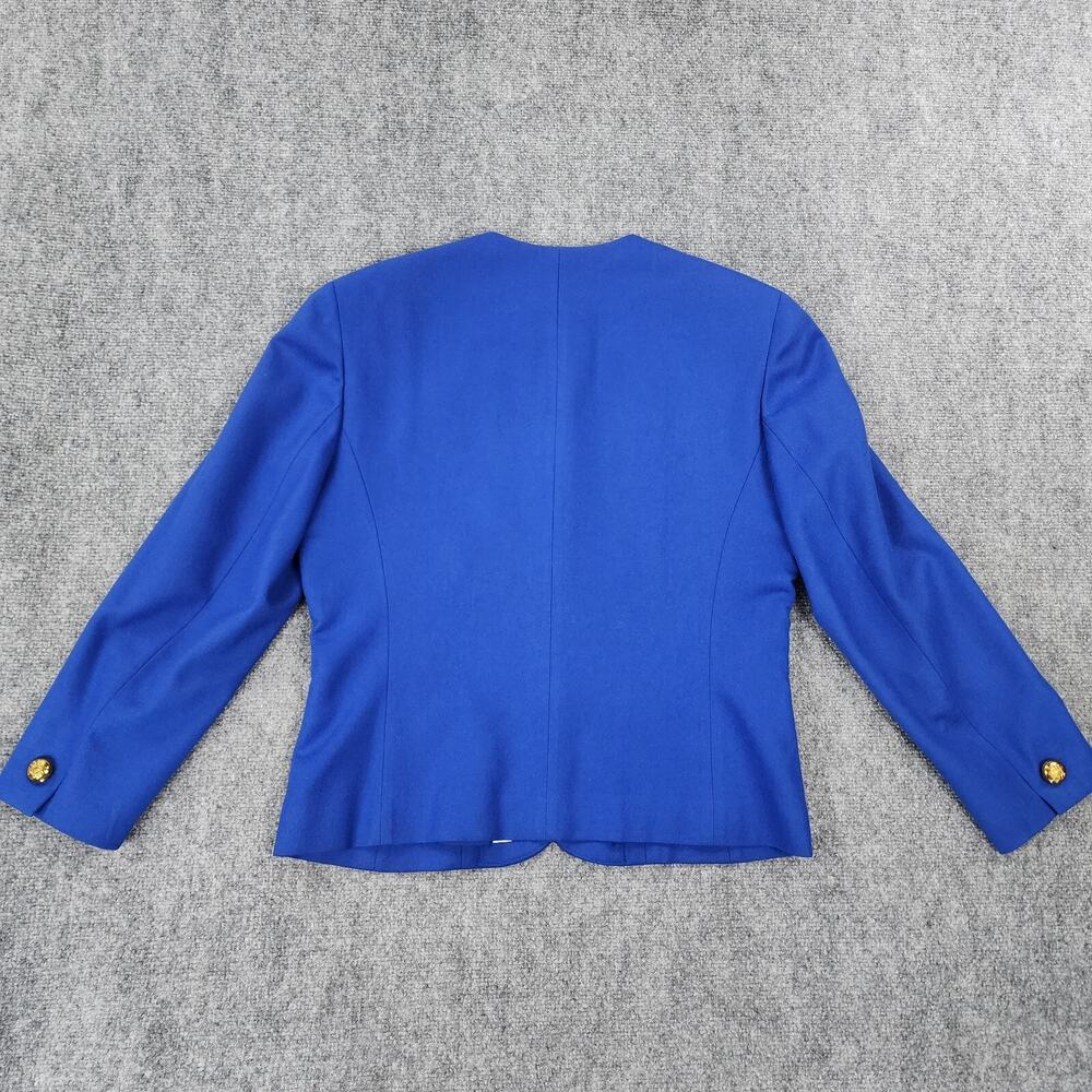 Vintage Pendleton Blazer Womens 10 Blue Wool Gold Crest Button USA Made Jacket - Picture 5 of 16